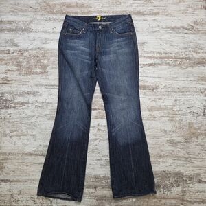 7 For All Mankind Deep Indigo Flare Jeans